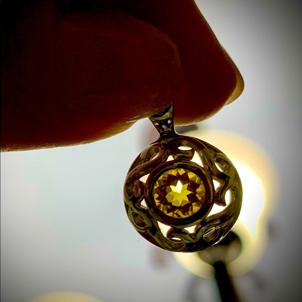 💕Citrine Sterling silver pendant